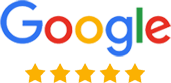 Google logo, 5 stars