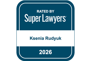 Ksenia Rudyuk - Super Lawyers Badge - 2026